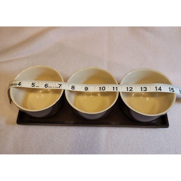 0797. Brown and Cream Color Serving Dishes for Football 🏈 Season 🏈 - Picture 6 of 10